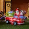 Glitzhome® 7ft. Inflatable Santa in Truck With Lights